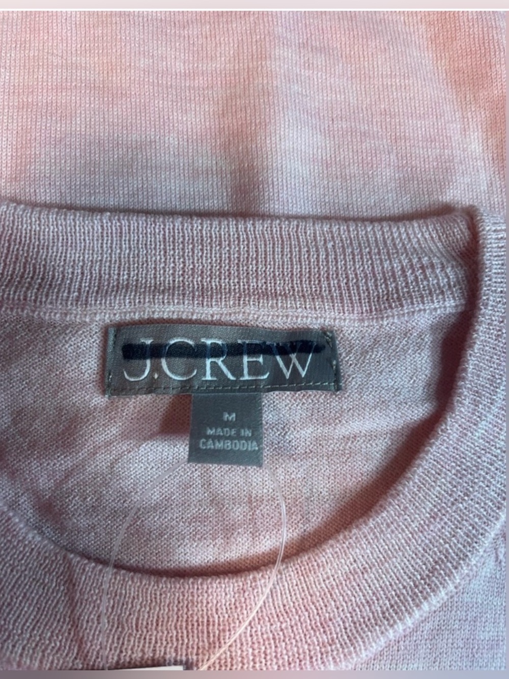J.Crew Carolyn fitted crewneck sweater in merino wool in heather shell - Picture 7 of 8